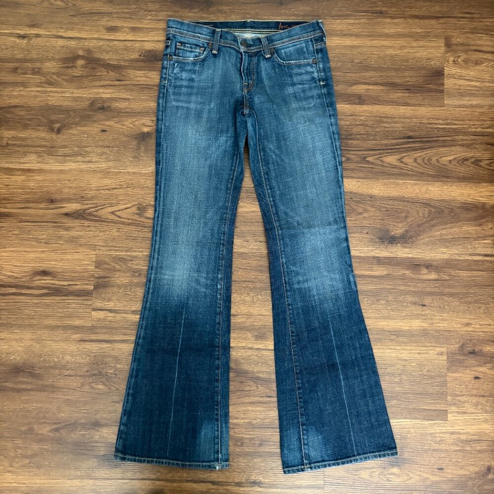 Citizens Of Humanity Blue Denim Flare Jeans